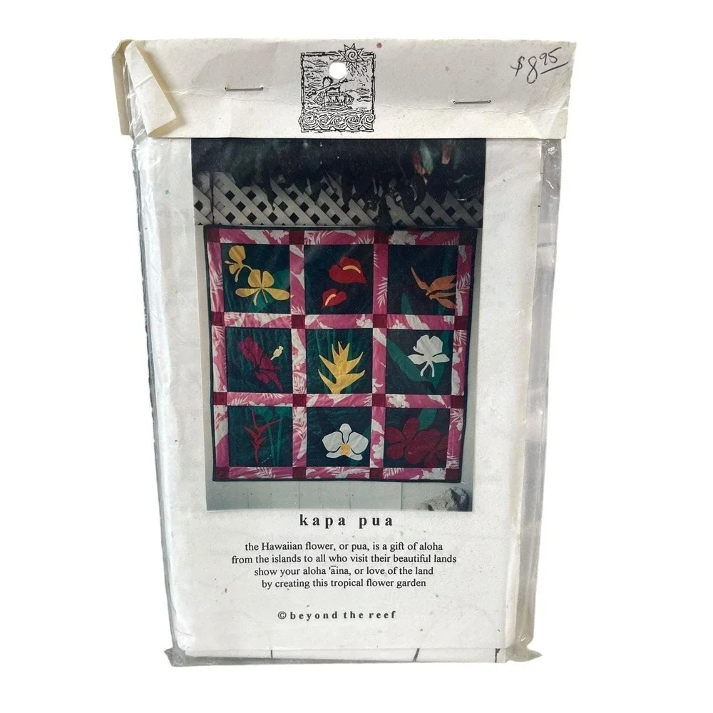 Beyond‎ The Reef Kapa Pua Quilt Pattern Hawaiian Tropical Floral 1997